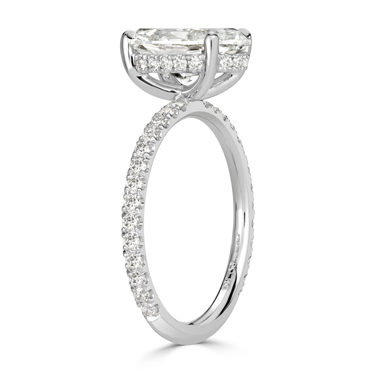 3.53ct Oval Cut Lab Grown Engagement Ring