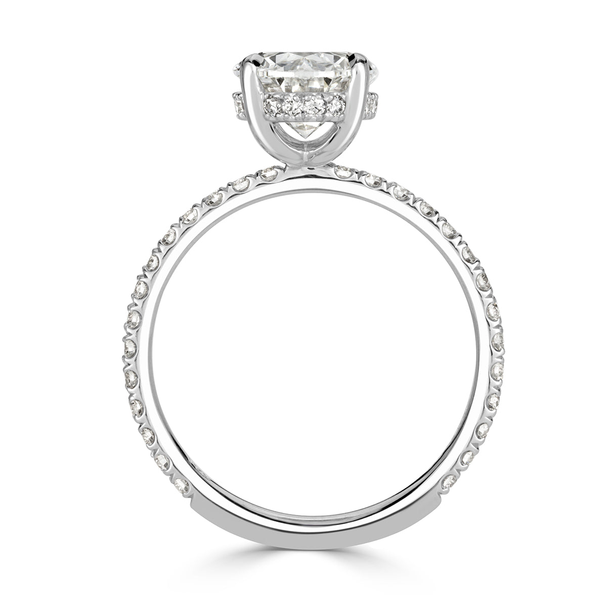 3.53ct Oval Cut Lab Grown Engagement Ring