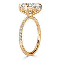 3.94ct Moval Cut Diamond Engagement Ring
