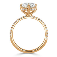 3.94ct Moval Cut Diamond Engagement Ring