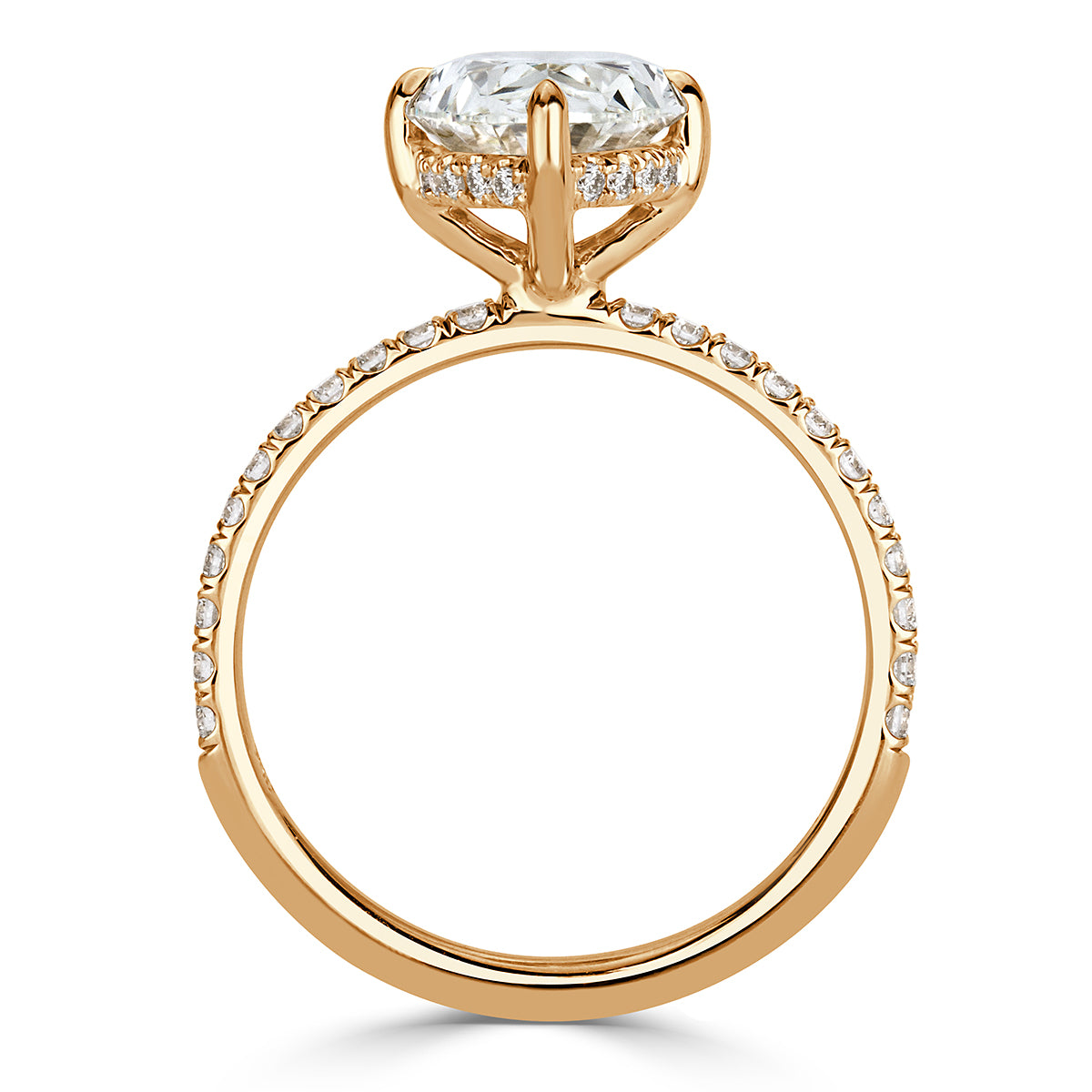 3.94ct Moval Cut Diamond Engagement Ring