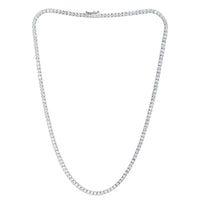 15.75ct Round Brilliant Cut Tennis Necklace in Platinum
