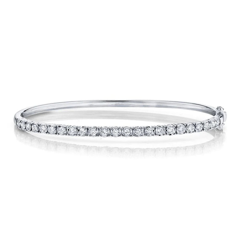0.69ct Round Brilliant Cut Diamond Bangle Bracelet