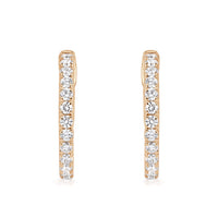 0.87ct Round Brilliant Diamond Cut Hoop Earrings
