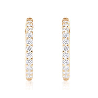 1.18ct Round Brilliant Cut Diamond Hoop Earrings