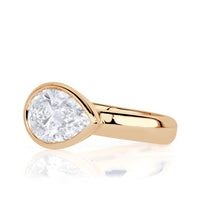 3.00ct Pear Shaped Lab Grown Diamond Engagement Ring