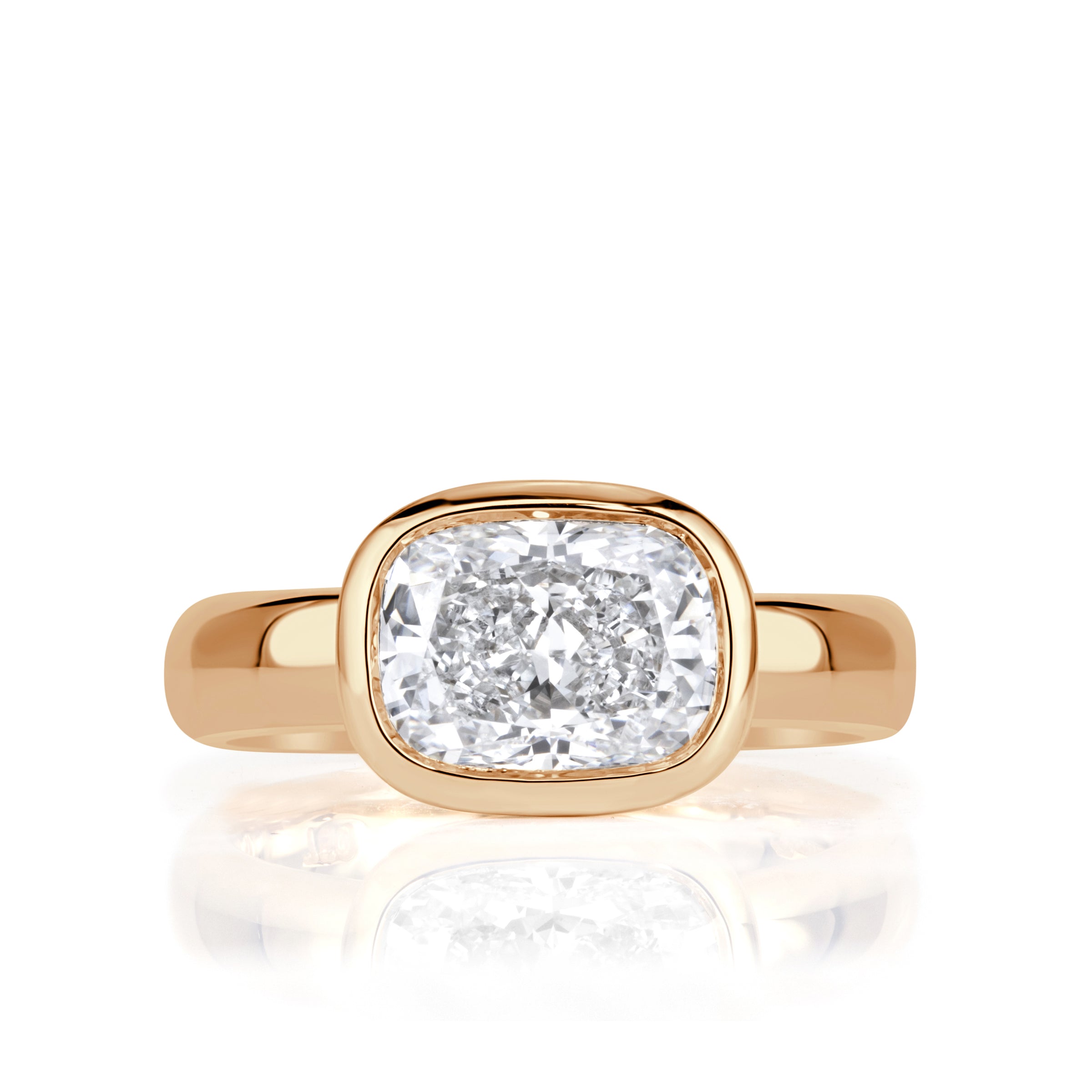 2.58ct Cushion Cut Lab Grown Diamond Engagement Ring