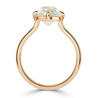 3.62ct Old Mine Cut Champagne Diamond Engagement Ring