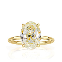 4.11ct Canary Yellow Oval Cut Diamond Engagement Ring
