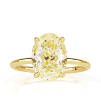 4.11ct Canary Yellow Oval Cut Diamond Engagement Ring
