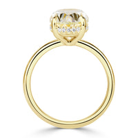 4.11ct Canary Yellow Oval Cut Diamond Engagement Ring