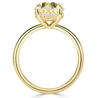 4.11ct Canary Yellow Oval Cut Diamond Engagement Ring