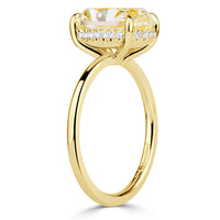 4.11ct Canary Yellow Oval Cut Diamond Engagement Ring