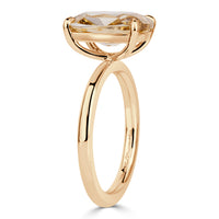 4.01ct Elongated Cushion Cut Champagne Diamond Engagement Ring