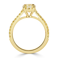 2.82ct Canary Yellow Oval Cut Diamond Engagement Ring