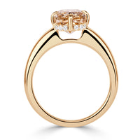 3.16ct Elongated Cushion Cut Champagne Diamond Engagement Ring