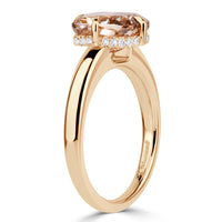 3.16ct Elongated Cushion Cut Champagne Diamond Engagement Ring