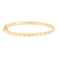 Twisted Flat Rope Bangle Bracelet
