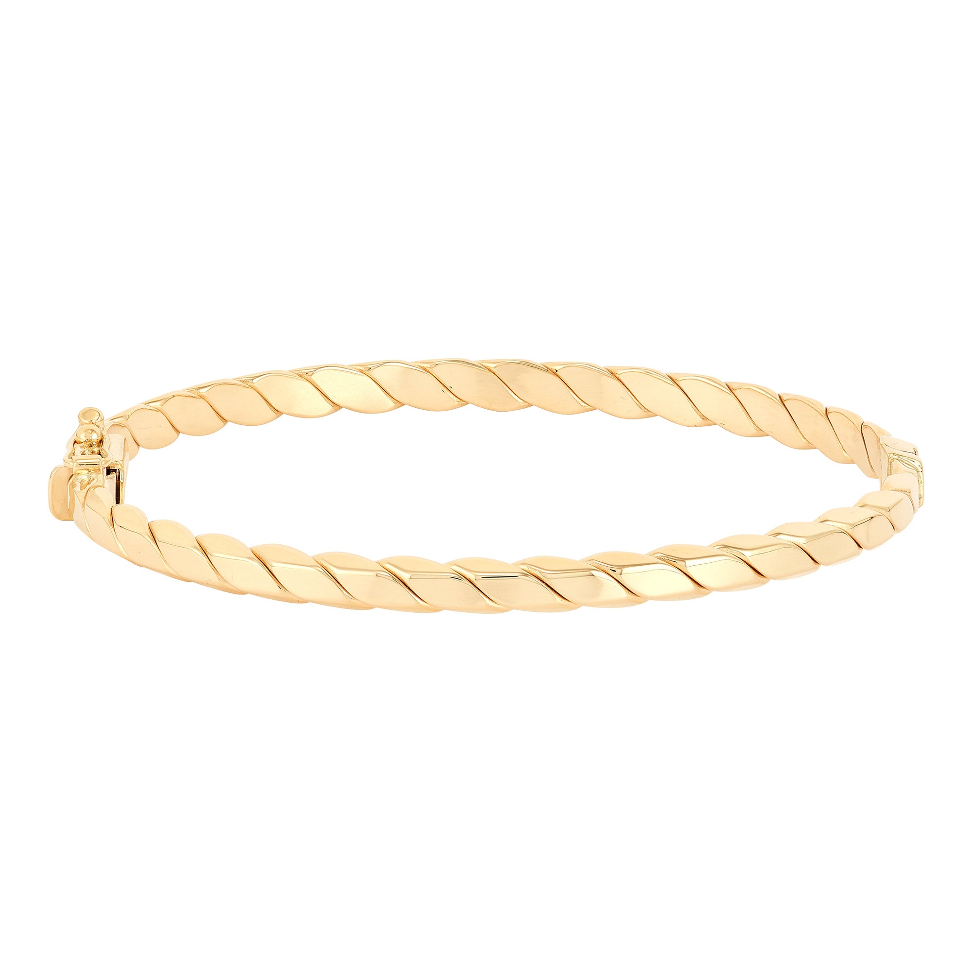 Twisted Flat Rope Bangle Bracelet