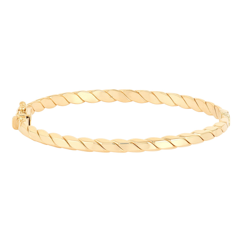 Twisted Flat Rope Bangle Bracelet