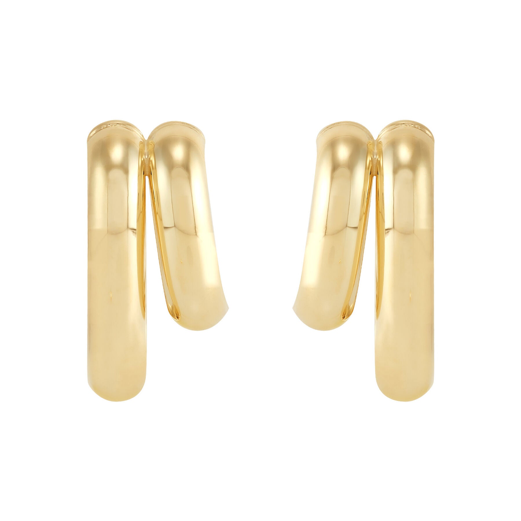 Double Graduated Oval Hoop Earrings