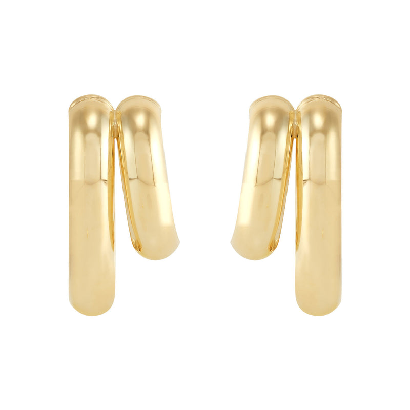 Double Graduated Oval Hoop Earrings