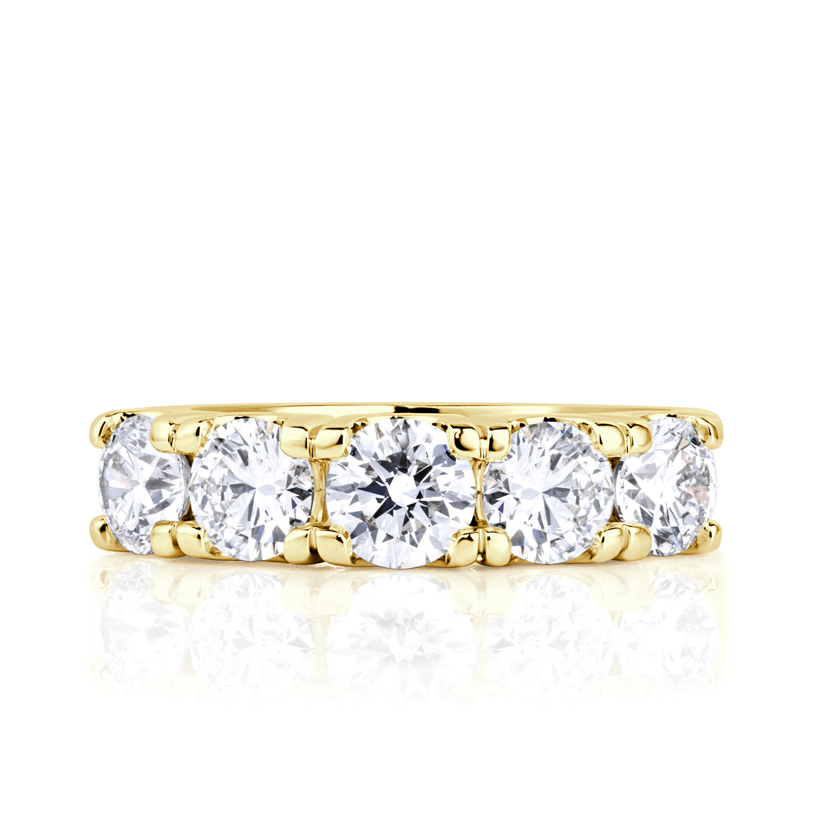 1.90ct Round Brilliant Cut Five-Stone Diamond Ring