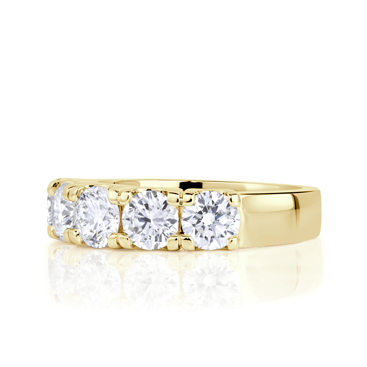 1.90ct Round Brilliant Cut Five-Stone Diamond Ring