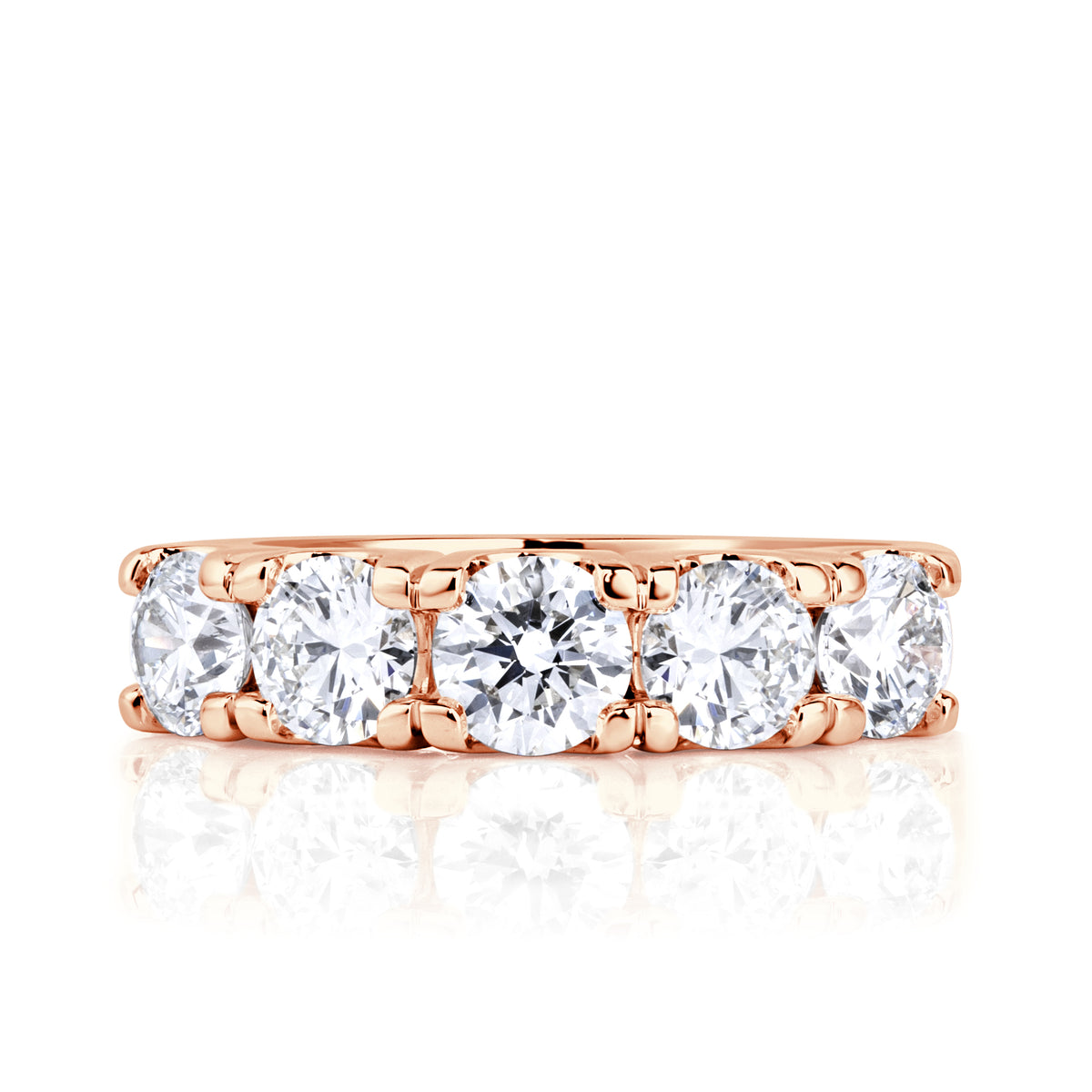 1.90ct Round Brilliant Cut Five-Stone Diamond Ring