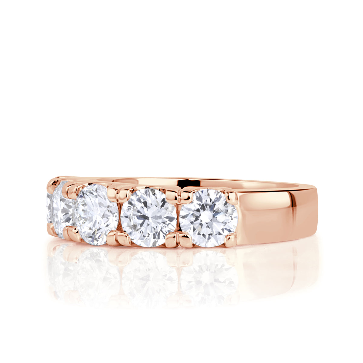 1.90ct Round Brilliant Cut Five-Stone Diamond Ring