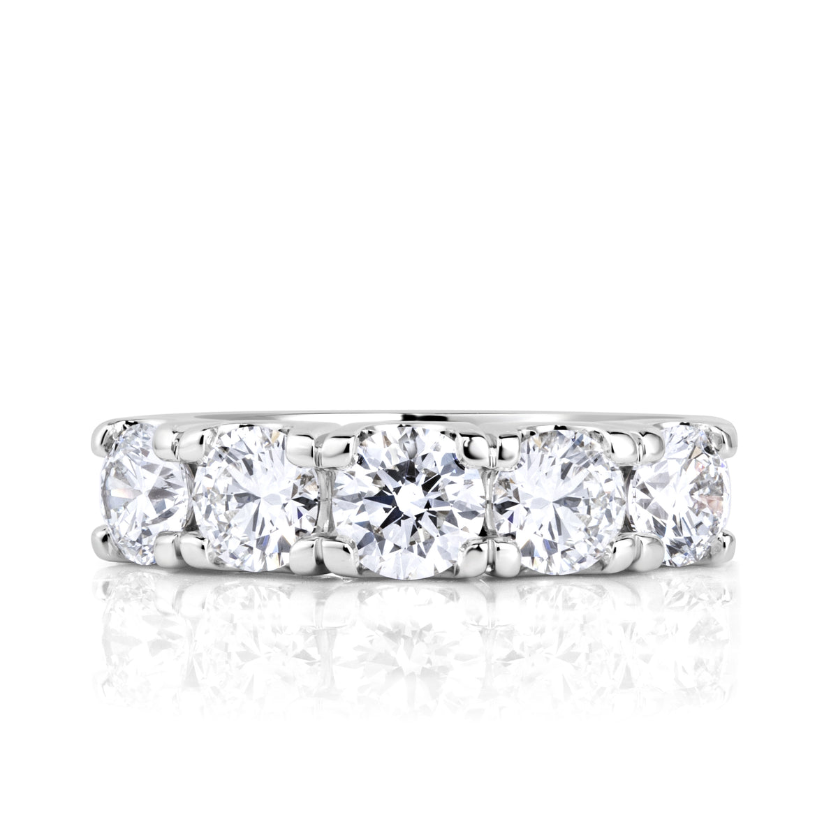 1.90ct Round Brilliant Cut Five-Stone Diamond Ring