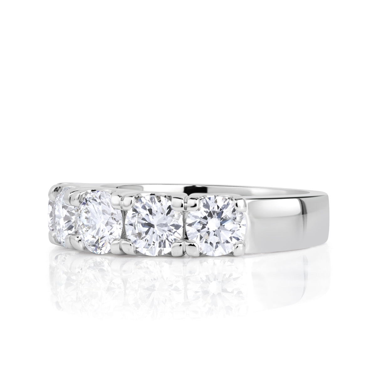 1.90ct Round Brilliant Cut Five-Stone Diamond Ring