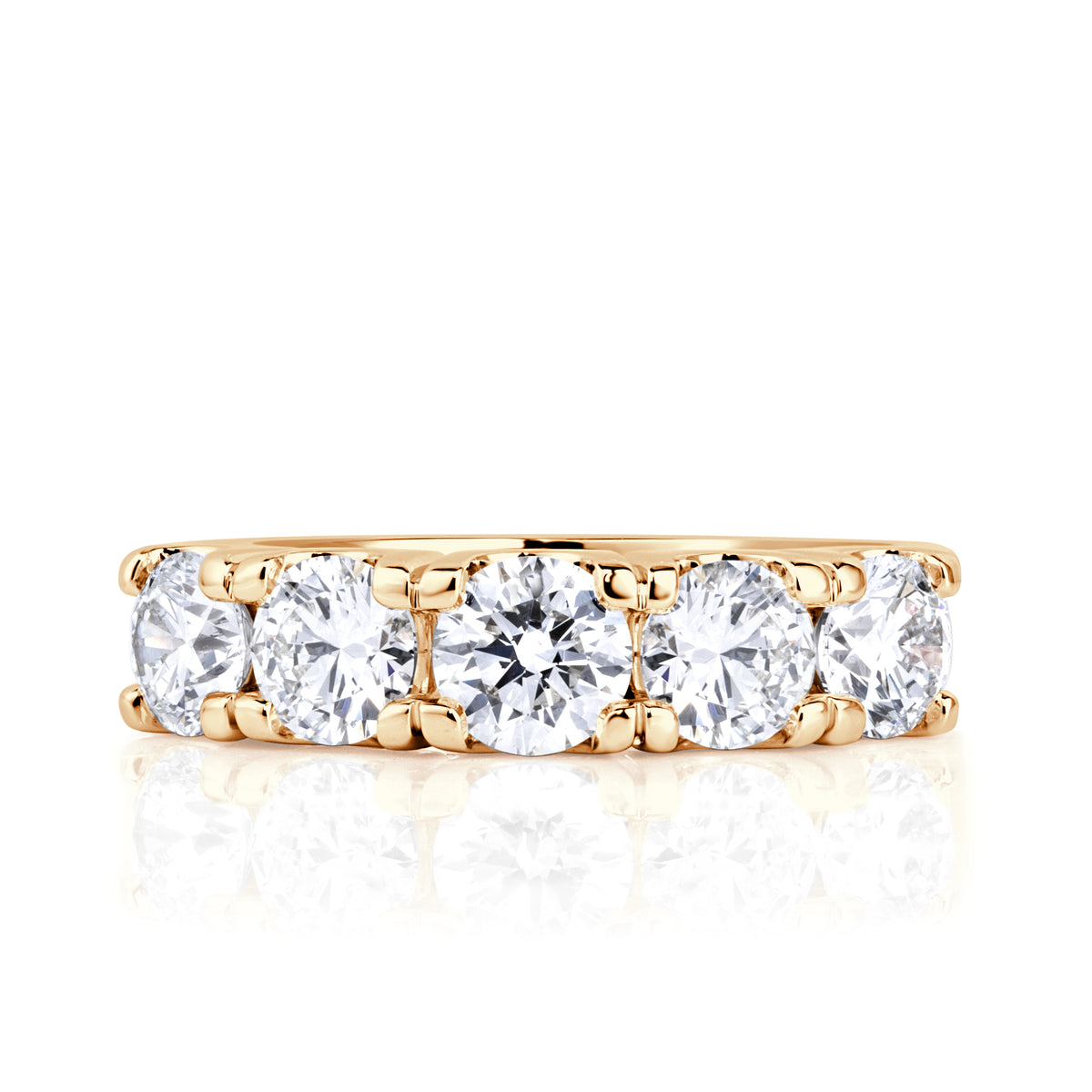 1.90ct Round Brilliant Cut Five-Stone Diamond Ring