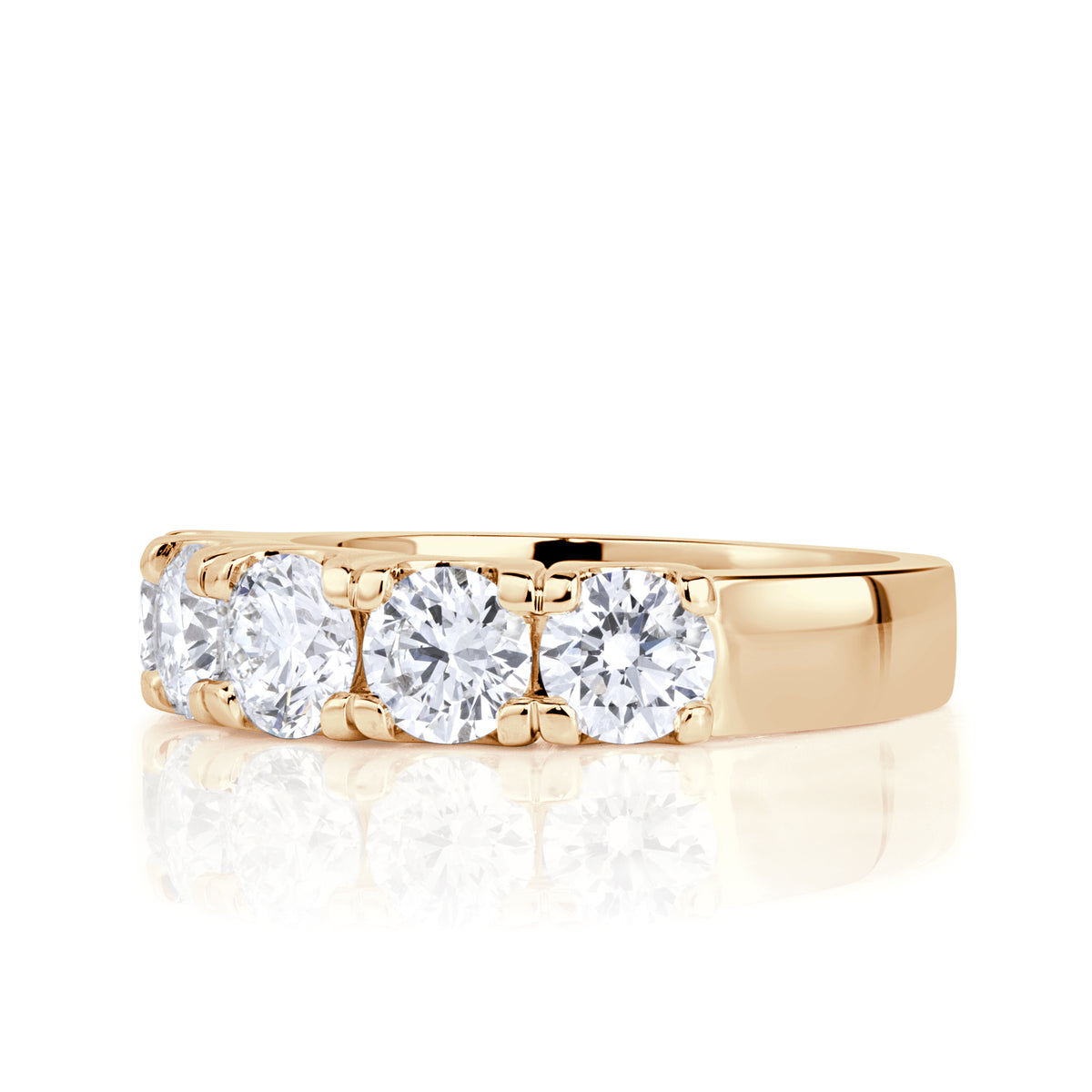 1.90ct Round Brilliant Cut Five-Stone Diamond Ring