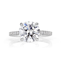 3.54ct Round Brilliant Cut Lab Grown Diamond Engagement Ring
