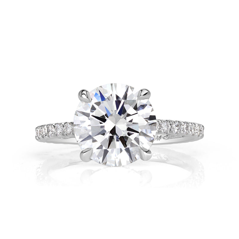 3.54ct Round Brilliant Cut Lab Grown Diamond Engagement Ring