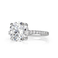 3.54ct Round Brilliant Cut Lab Grown Diamond Engagement Ring