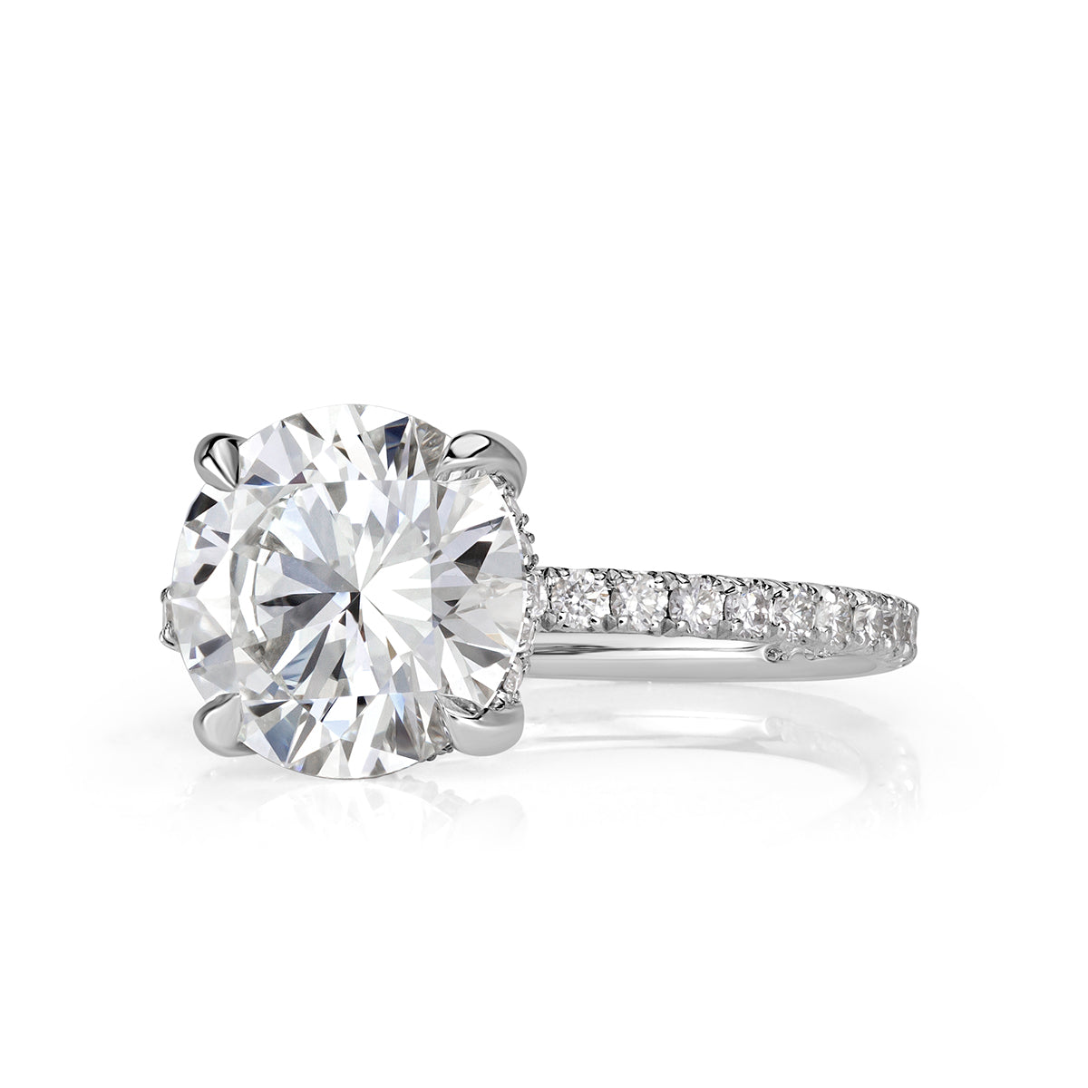 3.54ct Round Brilliant Cut Lab Grown Diamond Engagement Ring