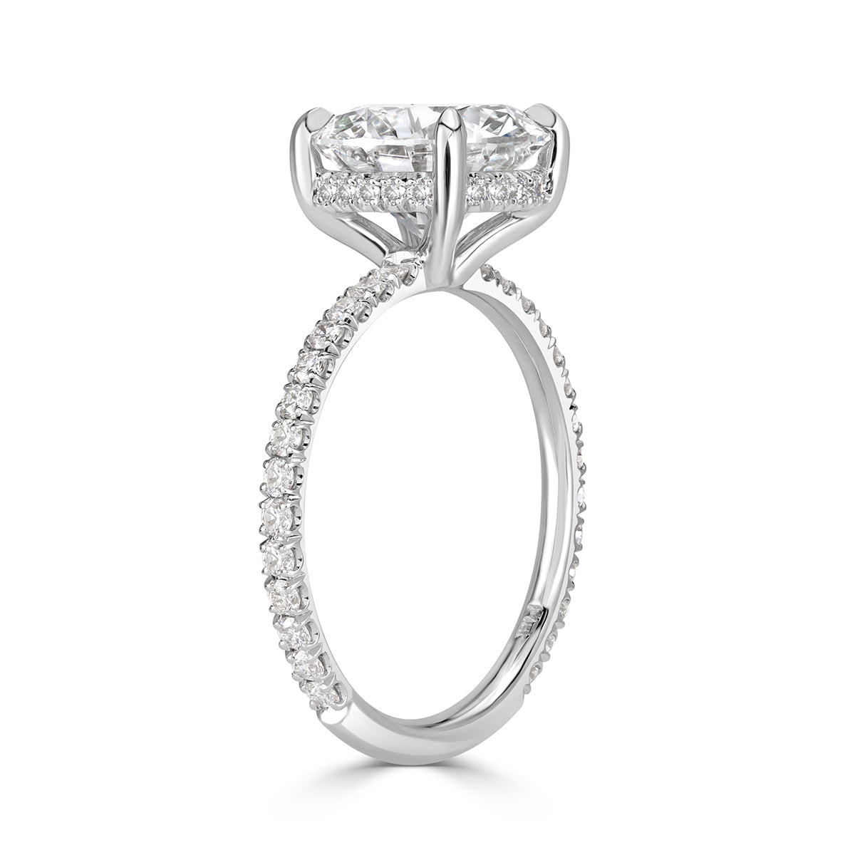 3.54ct Round Brilliant Cut Lab Grown Diamond Engagement Ring