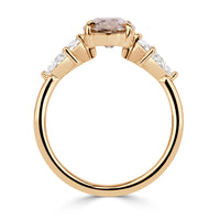 2.69ct Oval Cut Champagne Brown Diamond Engagement Ring
