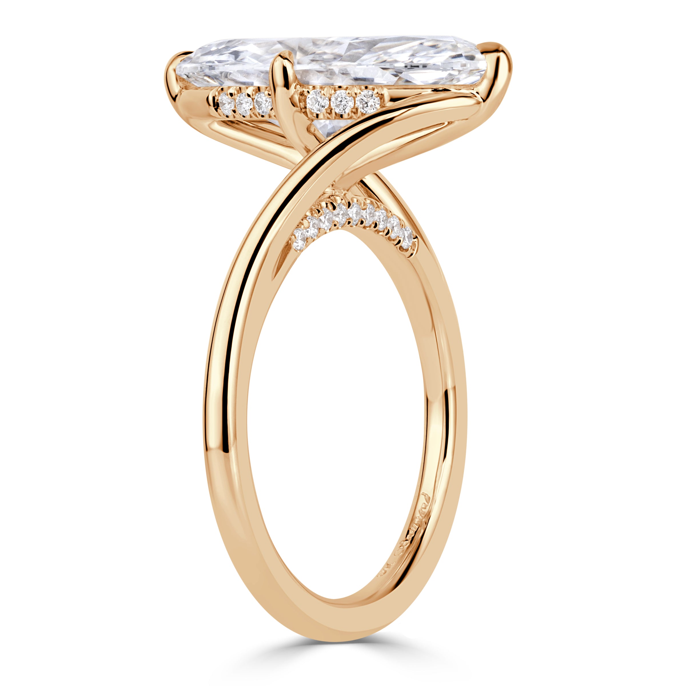 4.43ct Marquise Cut Lab Grown Diamond Engagement Ring