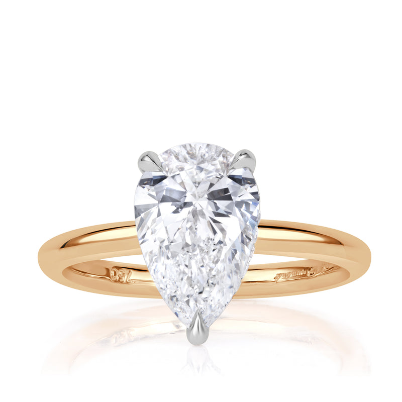 2.14ct Pear Shaped Lab Grown Diamond Engagement Ring
