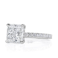 3.85ct Square Radiant Cut Diamond Engagement Ring