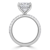 3.85ct Square Radiant Cut Diamond Engagement Ring