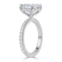 3.85ct Square Radiant Cut Diamond Engagement Ring