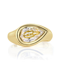 2.00ct Pear Step Cut Diamond Engagement Ring