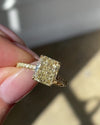3.33ct Fancy Light Yellow Radiant Cut Diamond Engagement Ring