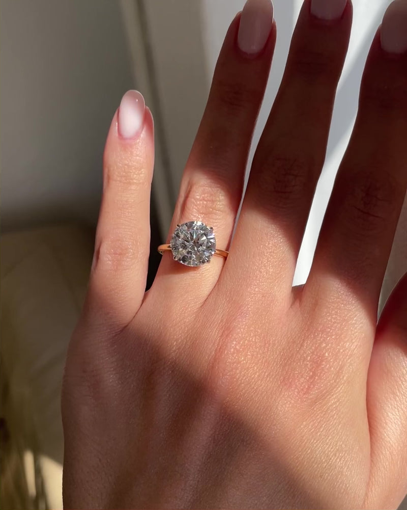 5.15ct Round Brilliant Cut Lab Grown Diamond Engagement Ring