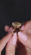 10.37ct Fancy Light Yellow Radiant Cut Diamond Engagement Ring