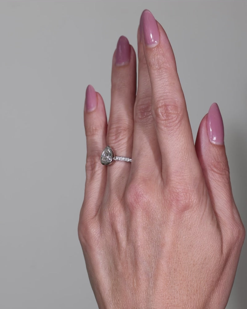1.93ct Pear Shaped Diamond Engagement Ring